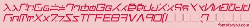 Green Martian Distressed Italic Font – Red Fonts on Pink Background