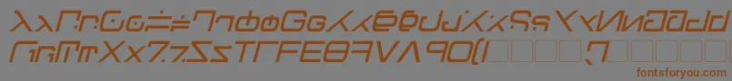 Green Martian Italic Font – Brown Fonts on Gray Background