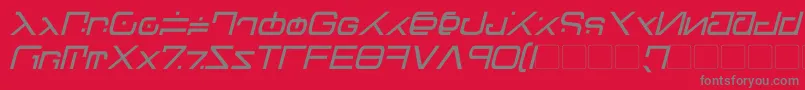 Green Martian Italic Font – Gray Fonts on Red Background