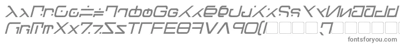 フォントGreen Martian Italic – 白い背景に灰色の文字