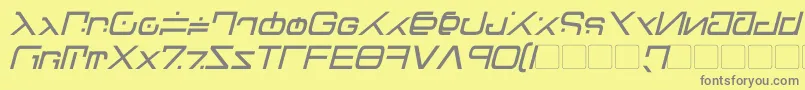Шрифт Green Martian Italic – серые шрифты на жёлтом фоне
