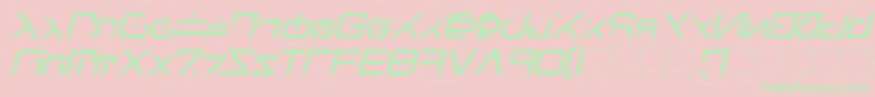 Green Martian Italic Font – Green Fonts on Pink Background