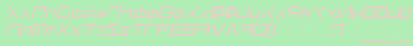 Green Martian Italic Font – Pink Fonts on Green Background