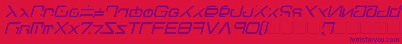 フォントGreen Martian Italic – 赤い背景に紫のフォント