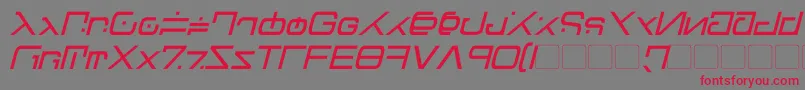 Green Martian Italic Font – Red Fonts on Gray Background