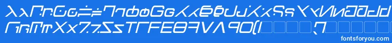 フォントGreen Martian Italic – 青い背景に白い文字