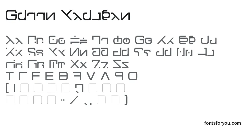 Fuente Green Martian - alfabeto, números, caracteres especiales
