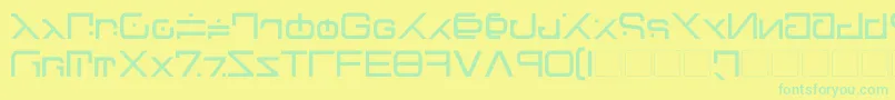 Green Martian Font – Green Fonts on Yellow Background