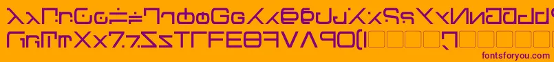 Green Martian Font – Purple Fonts on Orange Background