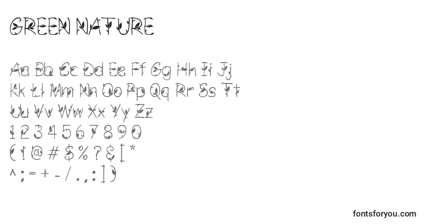 GREEN NATUREフォント–アルファベット、数字、特殊文字