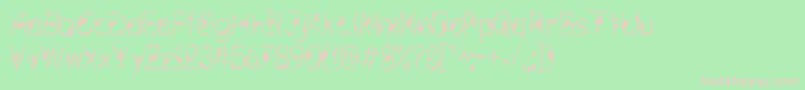 GREEN NATURE-Schriftart – Rosa Schriften auf grünem Hintergrund