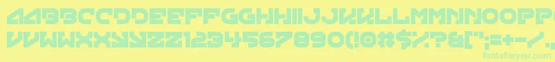 Green Strand Font – Green Fonts on Yellow Background
