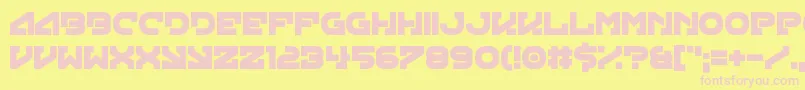 Green Strand Font – Pink Fonts on Yellow Background