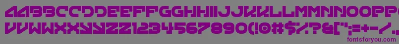 フォントGreen Strand – 紫色のフォント、灰色の背景