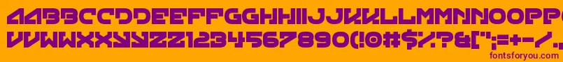 フォントGreen Strand – オレンジの背景に紫のフォント