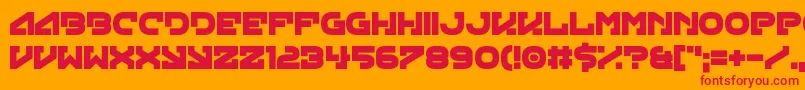 Green Strand Font – Red Fonts on Orange Background