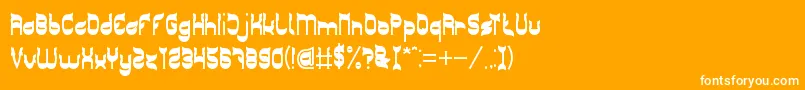 GREEN TEA Font – White Fonts on Orange Background