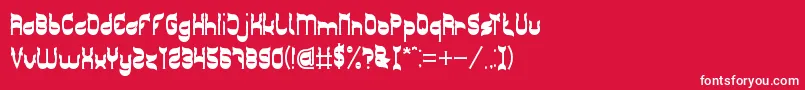 GREEN TEA Font – White Fonts on Red Background