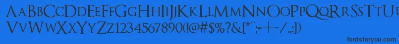 Optimusprinceps Font – Black Fonts on Blue Background