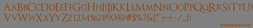 Optimusprinceps Font – Brown Fonts on Gray Background