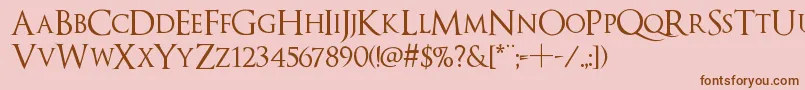 Optimusprinceps Font – Brown Fonts on Pink Background