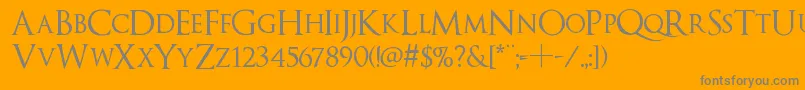Optimusprinceps Font – Gray Fonts on Orange Background