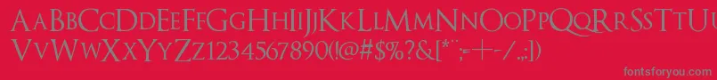 Optimusprinceps Font – Gray Fonts on Red Background