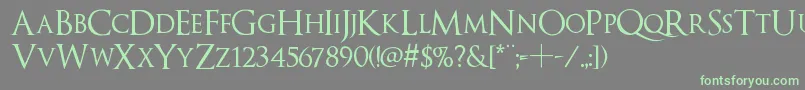 Optimusprinceps Font – Green Fonts on Gray Background