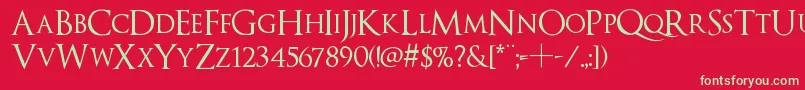 Optimusprinceps Font – Green Fonts on Red Background