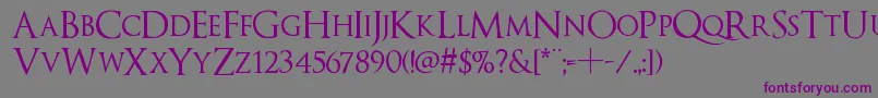Optimusprinceps-Schriftart – Violette Schriften auf grauem Hintergrund