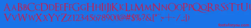 Optimusprinceps Font – Red Fonts on Blue Background