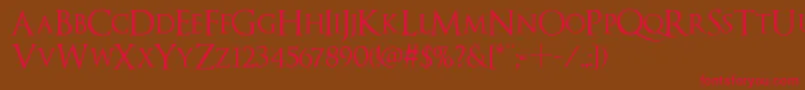 Optimusprinceps Font – Red Fonts on Brown Background