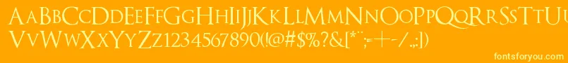 Optimusprinceps Font – Yellow Fonts on Orange Background