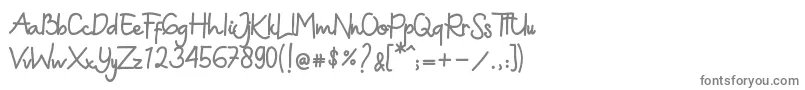 フォントGreenAilaRegular – 白い背景に灰色の文字