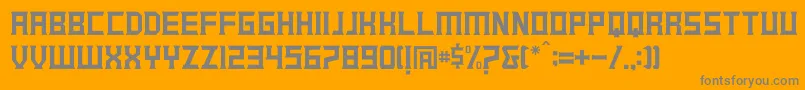 GREENLAND Font – Gray Fonts on Orange Background