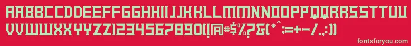 GREENLAND Font – Green Fonts on Red Background