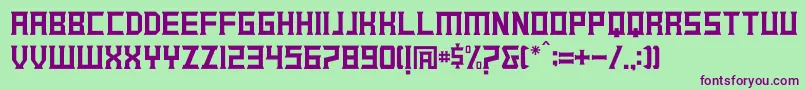 GREENLAND Font – Purple Fonts on Green Background