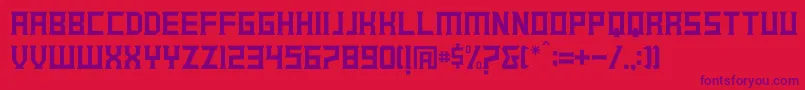 GREENLAND Font – Purple Fonts on Red Background