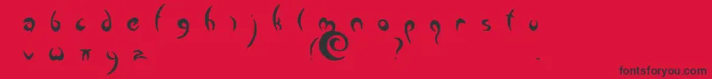 フォントGreenman – 赤い背景に黒い文字
