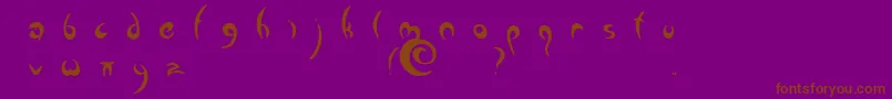 Greenman Font – Brown Fonts on Purple Background