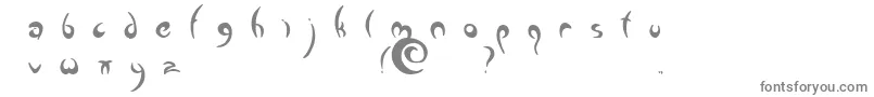 Greenman-fontti – harmaat kirjasimet valkoisella taustalla