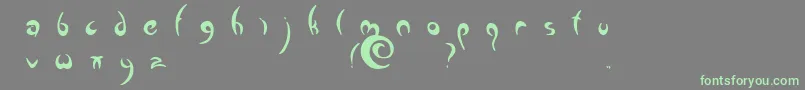 Greenman-Schriftart – Grüne Schriften auf grauem Hintergrund