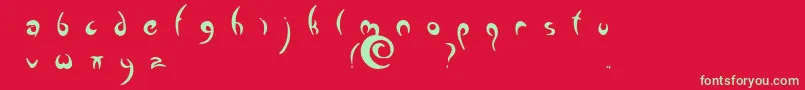 Greenman Font – Green Fonts on Red Background