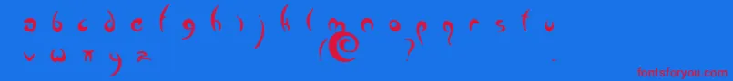 Greenman Font – Red Fonts on Blue Background