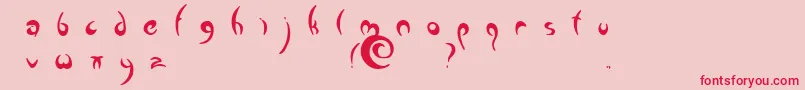 フォントGreenman – ピンクの背景に赤い文字