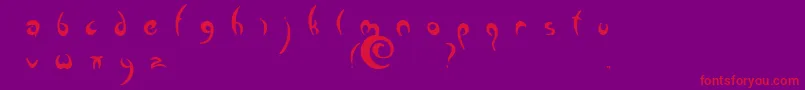 Greenman Font – Red Fonts on Purple Background