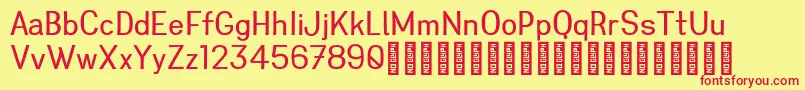 Greenstyle Personal Use Only Regular Font – Red Fonts on Yellow Background