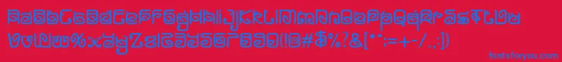 Greentea Font – Blue Fonts on Red Background