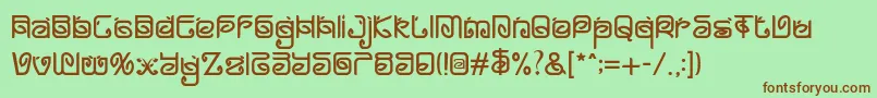 Greentea Font – Brown Fonts on Green Background