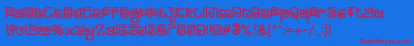 Greentea Font – Red Fonts on Blue Background